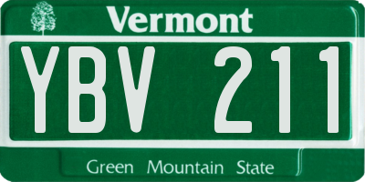 VT license plate YBV211