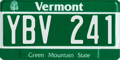 VT license plate YBV241