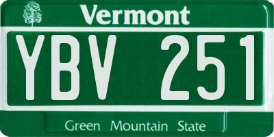 VT license plate YBV251