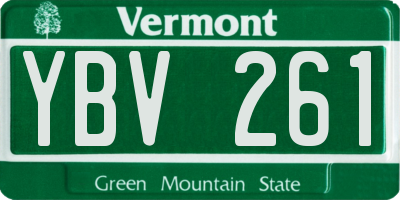 VT license plate YBV261