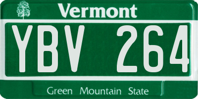 VT license plate YBV264