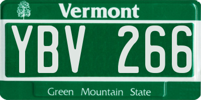 VT license plate YBV266