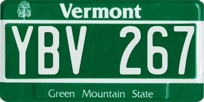 VT license plate YBV267