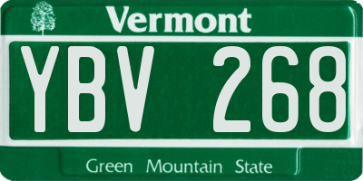 VT license plate YBV268