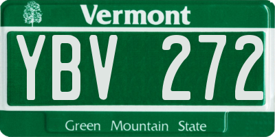VT license plate YBV272