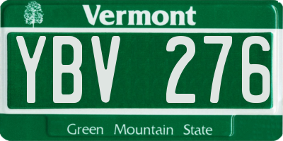 VT license plate YBV276