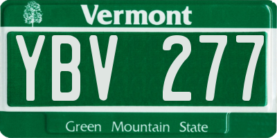 VT license plate YBV277