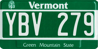 VT license plate YBV279