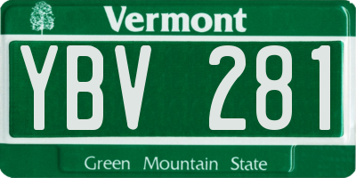 VT license plate YBV281