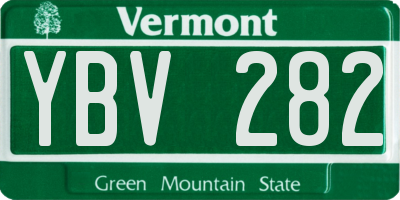 VT license plate YBV282