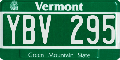 VT license plate YBV295