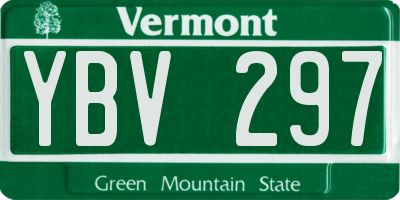 VT license plate YBV297