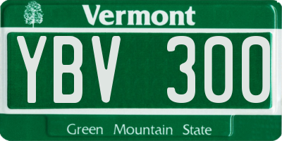 VT license plate YBV300