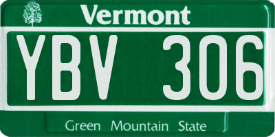 VT license plate YBV306