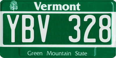 VT license plate YBV328