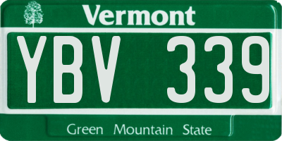 VT license plate YBV339