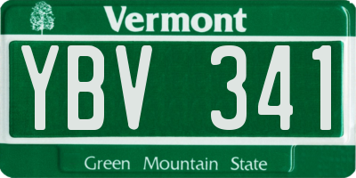VT license plate YBV341
