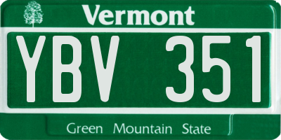 VT license plate YBV351