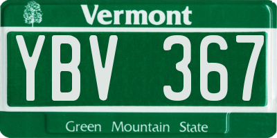 VT license plate YBV367
