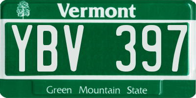 VT license plate YBV397