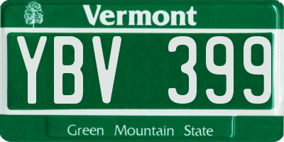 VT license plate YBV399