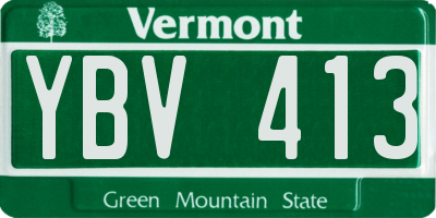 VT license plate YBV413