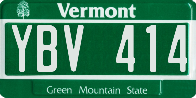VT license plate YBV414