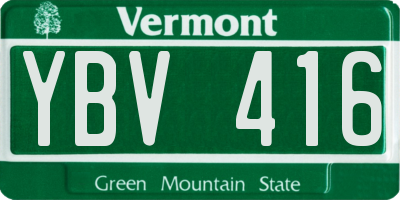 VT license plate YBV416