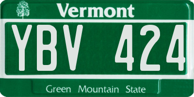 VT license plate YBV424
