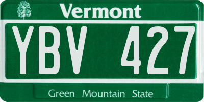 VT license plate YBV427