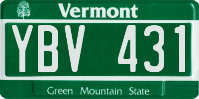 VT license plate YBV431