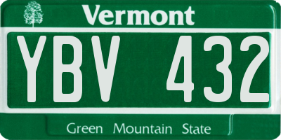 VT license plate YBV432