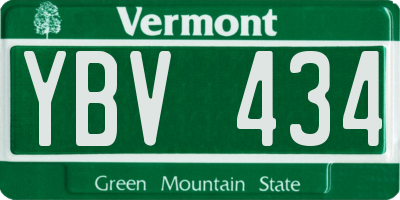 VT license plate YBV434