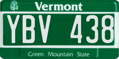 VT license plate YBV438