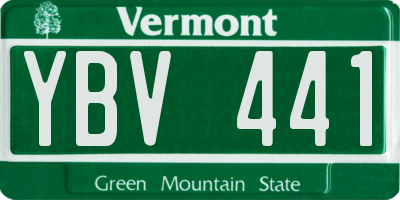 VT license plate YBV441