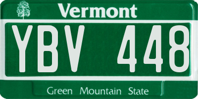 VT license plate YBV448