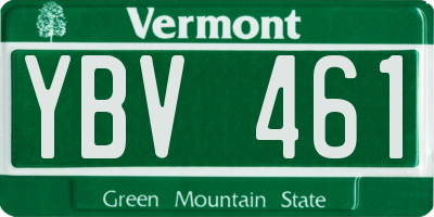 VT license plate YBV461
