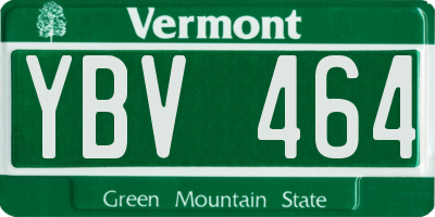 VT license plate YBV464