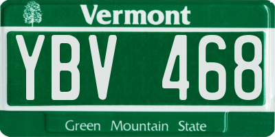 VT license plate YBV468