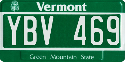 VT license plate YBV469