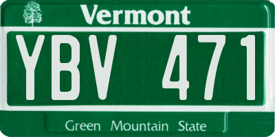 VT license plate YBV471