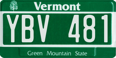 VT license plate YBV481
