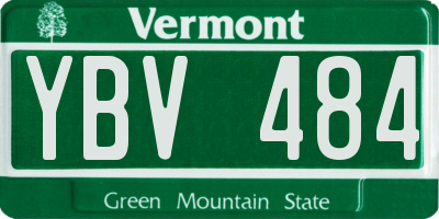 VT license plate YBV484