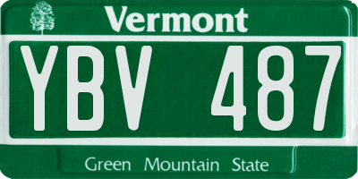 VT license plate YBV487