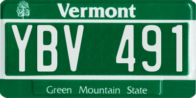 VT license plate YBV491