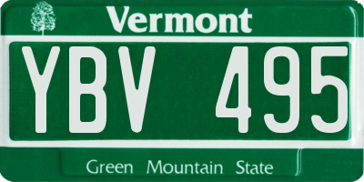 VT license plate YBV495