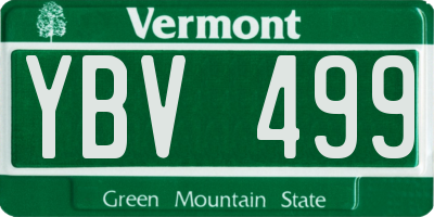 VT license plate YBV499