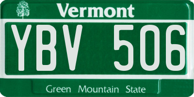 VT license plate YBV506