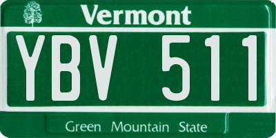 VT license plate YBV511