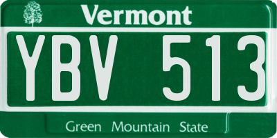 VT license plate YBV513